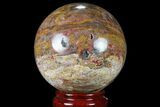Colorful Petrified Wood Sphere - Madagascar #81542-1